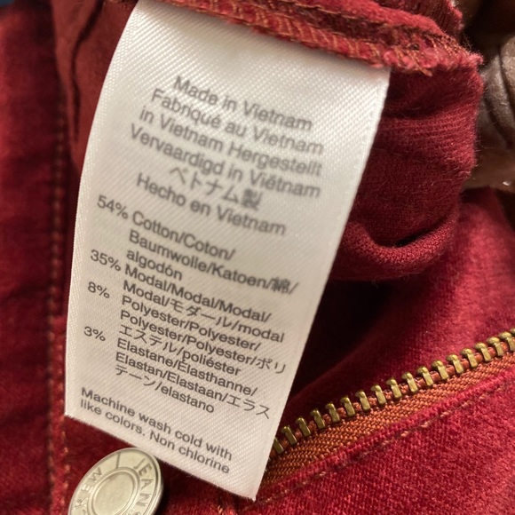 J. Crew 9" high-rise burgundy toothpick jean. - Picture 13 of 14